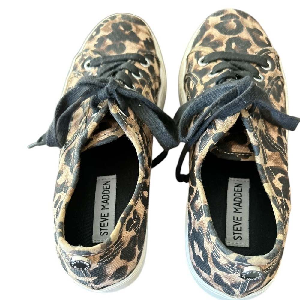 Steve Madden Emmi Women's Leopard Print Platform Sneakers Multicolor size 7 - Picture 16 of 16